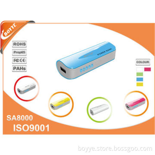 2,600mAh power bank with flash light